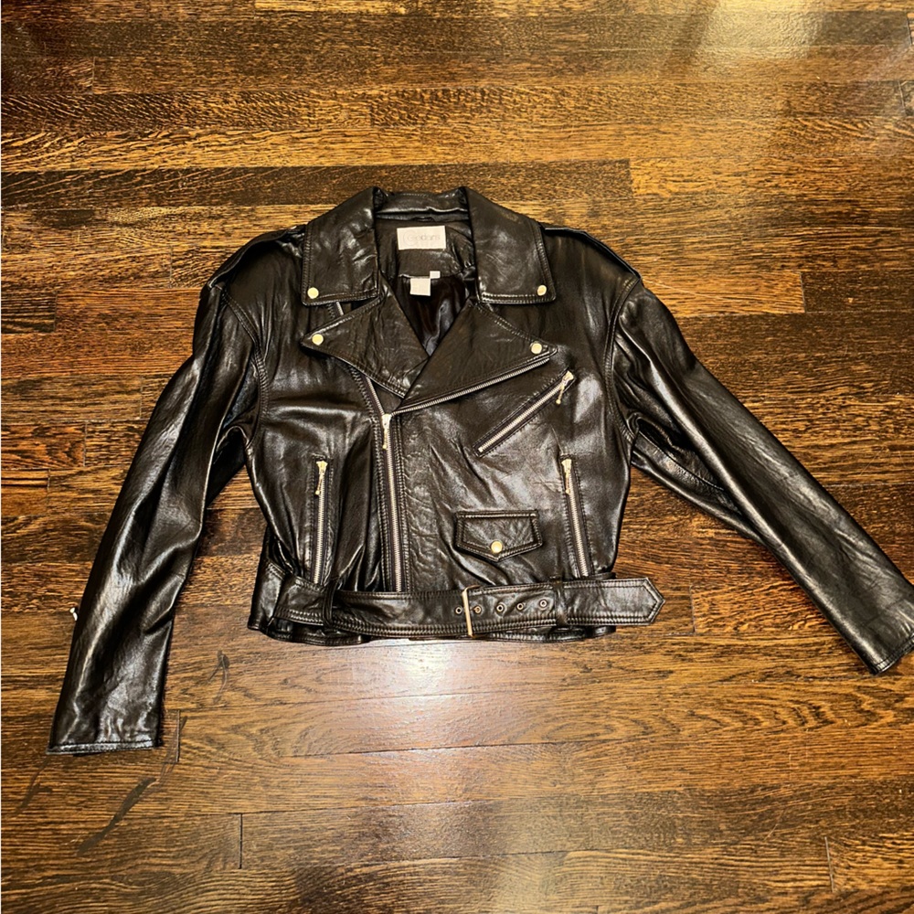 Vintage Leather Biker Jacket women’s Medium